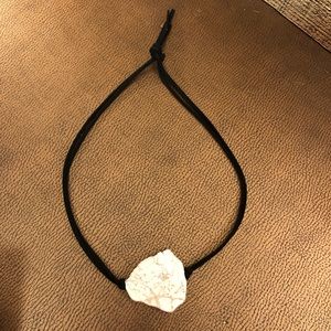 SHORT Western Slab Black Lace Tie Necklace Choker